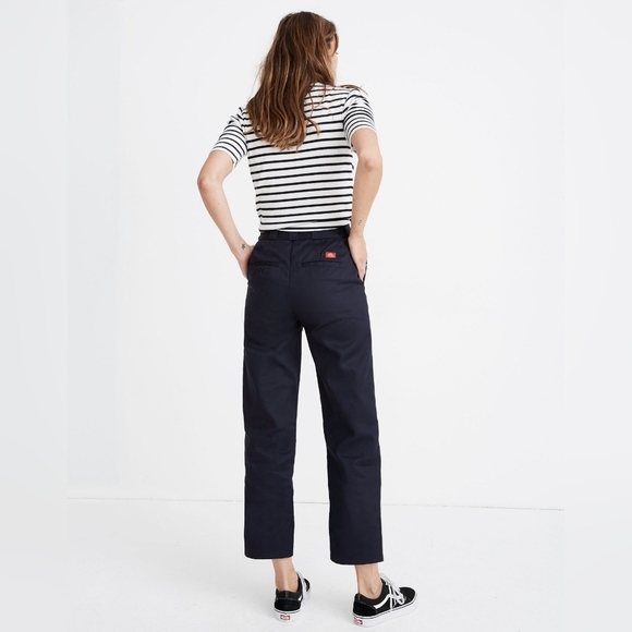 Madewell x Dickies twill cropped pants navy sz 14 NWT - Picture 2 of 11
